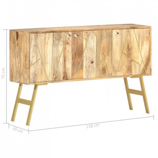 Szafka, 118 x 30 x 75 cm, lite drewno mango