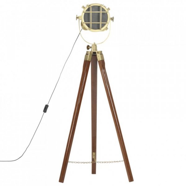 Lampa podłogowa na trójnogu, lite drewno mango, 97 cm