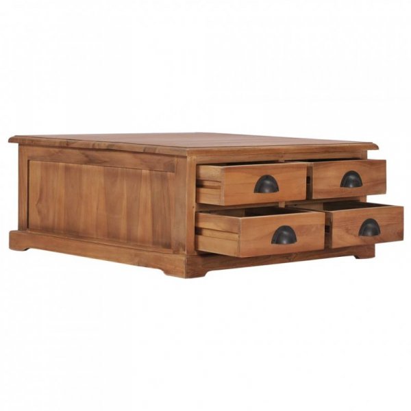 Stolik kawowy, 68 x 68 x 30 cm, lite drewno tekowe