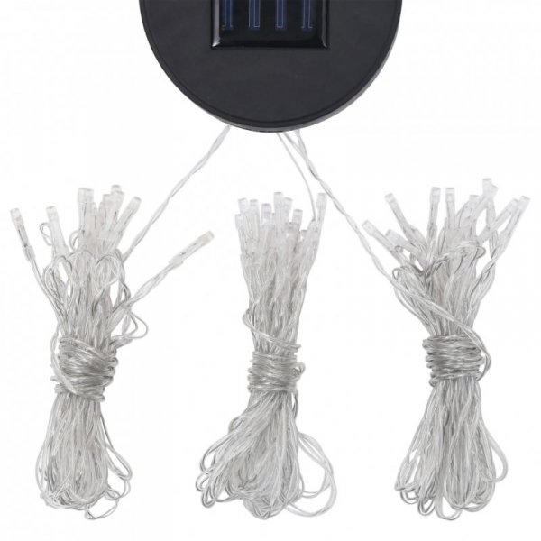 Altana z zasłonami i sznurem lampek LED, 3x3 m, antracytowa