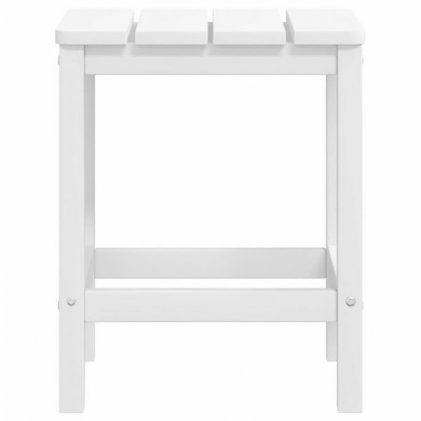 Krzesło Adirondack z podnóżkiem i stolikiem, HDPE, białe