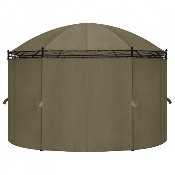 Altana z zasłonami, 520x349x255 cm, kolor taupe, 180 g/m²