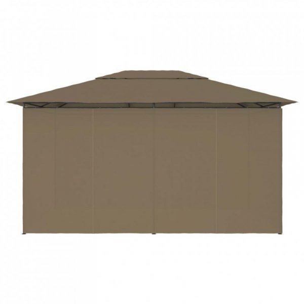 Namiot ogrodowy z zasłonami, 4 x 3 m, taupe, 180 g/m²