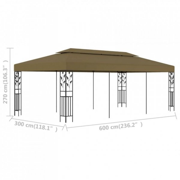 Altana, 6 x 3 m, taupe, 180 g/m²