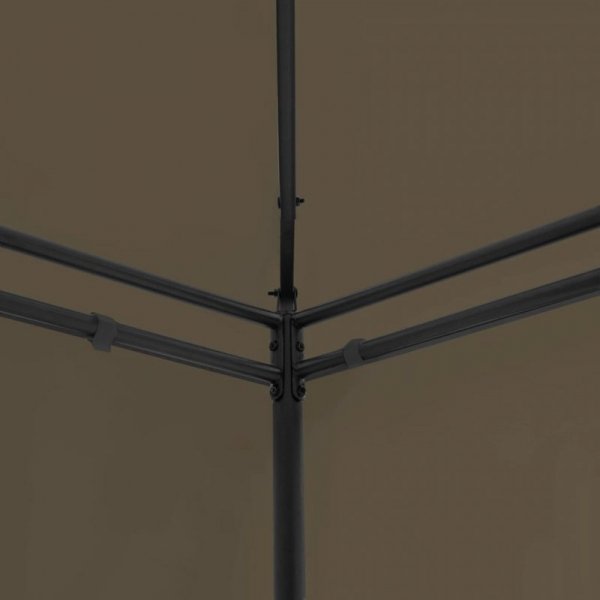 Altana z zasłonami, 600x298x270 cm, kolor taupe, 180 g/m²