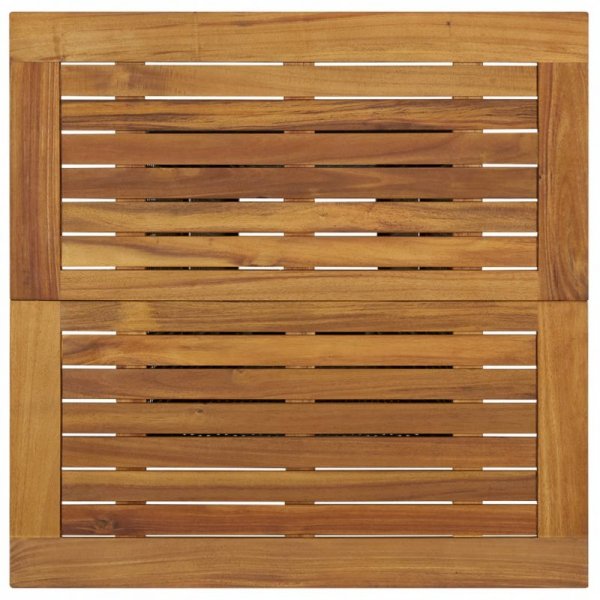 Stolik barowy, czarny, 80x80x110 cm, rattan PE i lita akacja