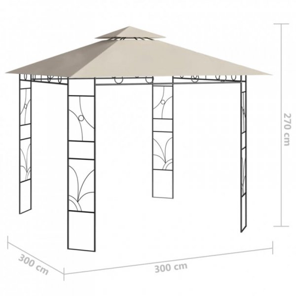 Altana, 3x3x2,7 m, kremowa, 160 g/m²
