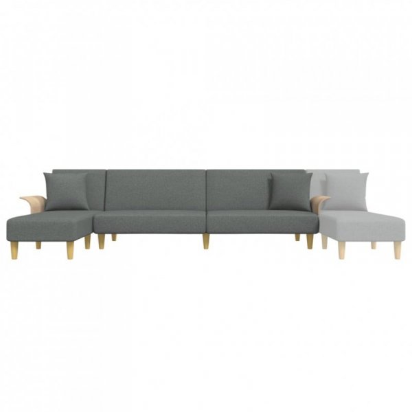 Sofa rozkładana L, ciemnoszara, 279x140x70 cm, tkanina