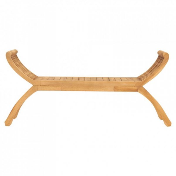 Ławka ogrodowa, 126 cm, lite drewno tekowe