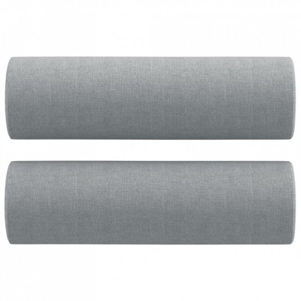 2-osobowa sofa z poduszkami, jasnoszara, 120 cm, tkanina