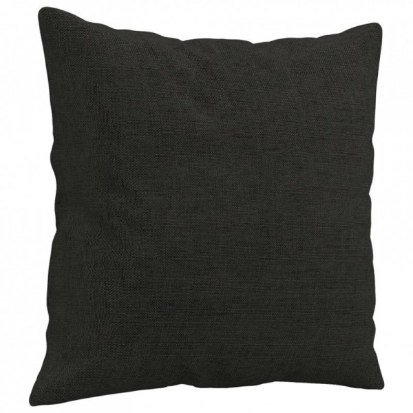 2-osobowa sofa z poduszkami, czarna, 120 cm, tkanina