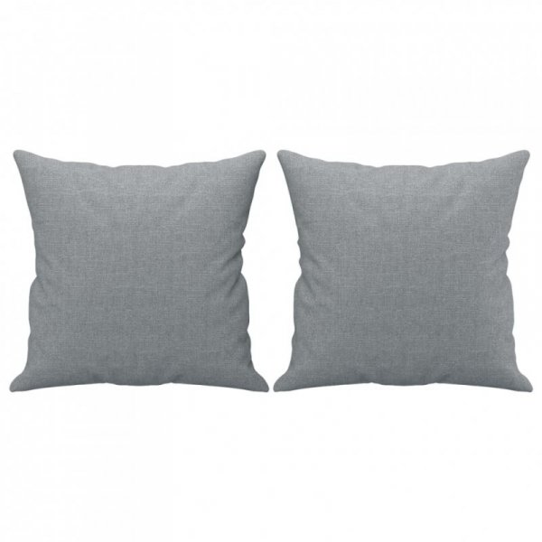 2-osobowa sofa z poduszkami, jasnoszara, 140 cm, tkanina