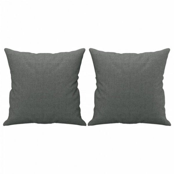 2-osobowa sofa z poduszkami, ciemnoszara, 140 cm, tkanina