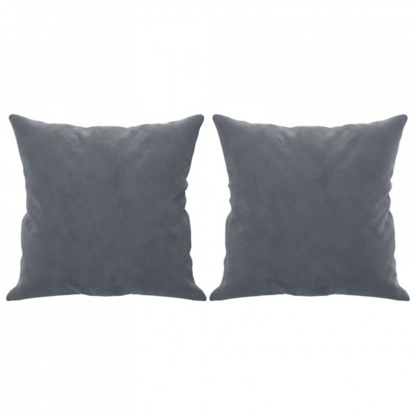 2-osobowa sofa z poduszkami, ciemnoszara, 140 cm, aksamit