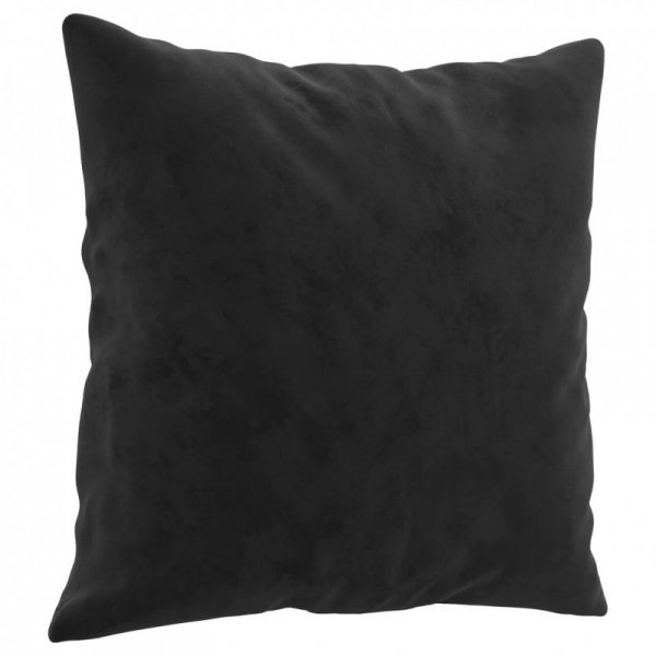 2-osobowa sofa z poduszkami, czarna, 140 cm, aksamit