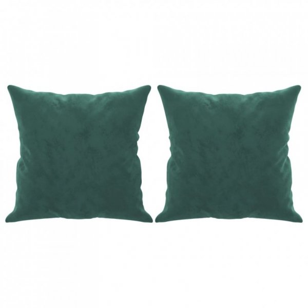 3-osobowa sofa z poduszkami, ciemnozielona, 180 cm, aksamit