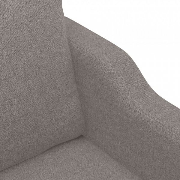 3-częściowy komplet wypoczynkowy z poduszkami, taupe, tkanina