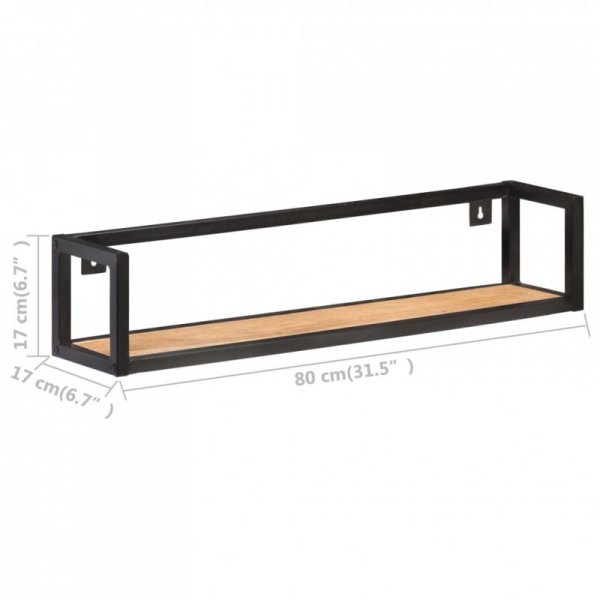 Półki ścienne, 2 szt., 80 cm, lite drewno akacjowe