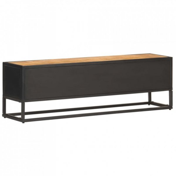 Szafka TV z drzwiczkami, 130x30x40 cm, surowe drewno mango
