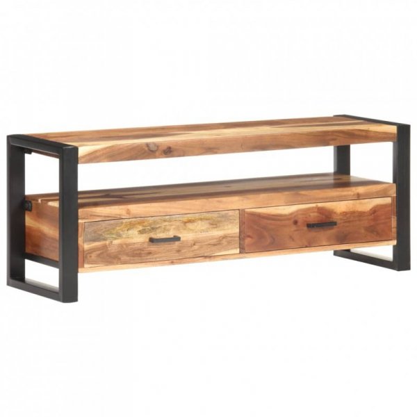 Szafka pod TV, 120x35x45 cm, drewno z miodowym wykończeniem