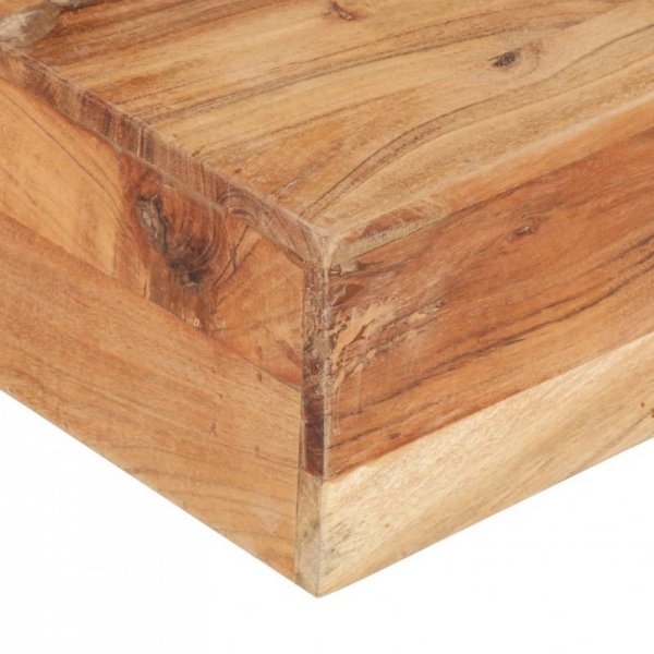 Stolik kawowy, 80x80x28 cm, lite drewno akacjowe