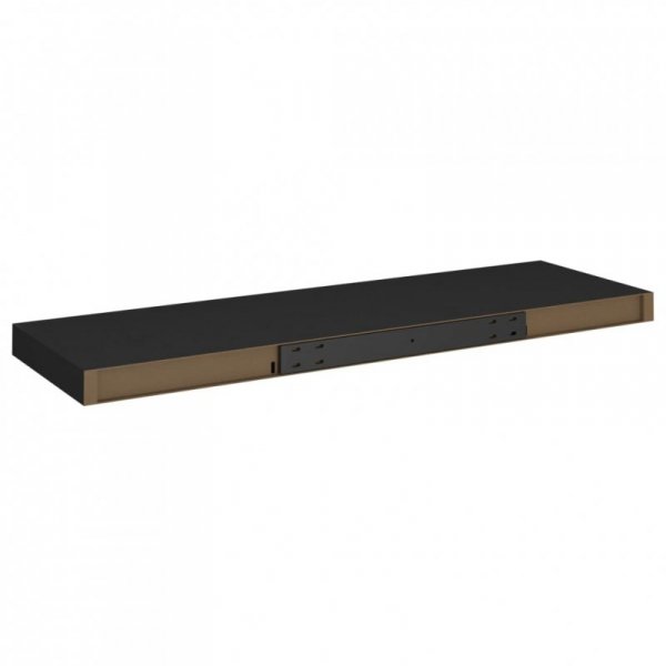 Półki ścienne, 4 szt., czarne, 80 x 23,5 x 3,8 cm, MDF