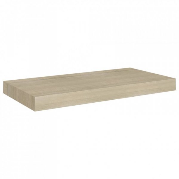 Półki ścienne, 2 szt., kolor dębowy, 50x23x3,8 cm, MDF