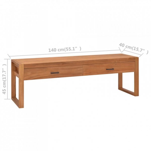 Szafka pod telewizor, 140x40x45 cm, drewno tekowe