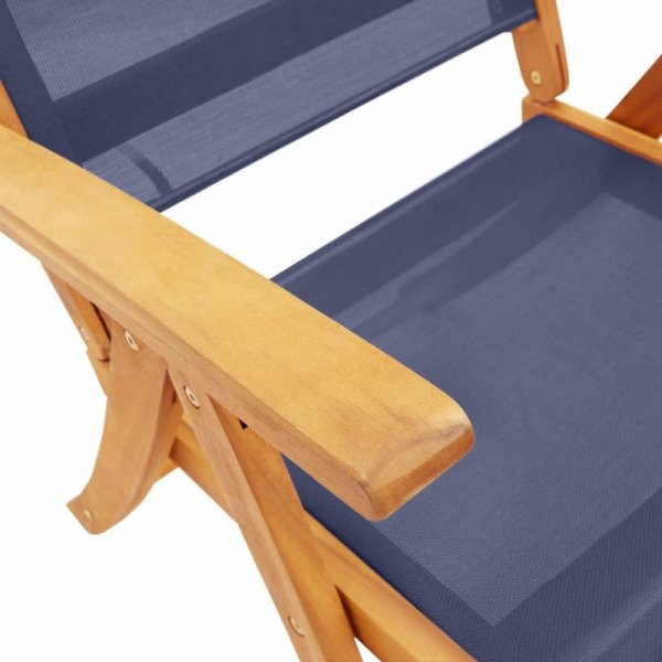Składane krzesła ogrodowe, 6 szt., drewno akacjowe i textilene