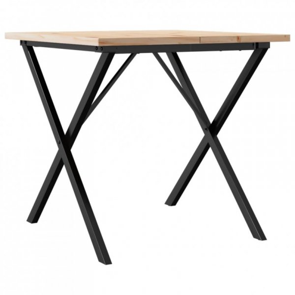 Stół jadalniany z nogami w kształcie litery X, 90x90x75,5 cm