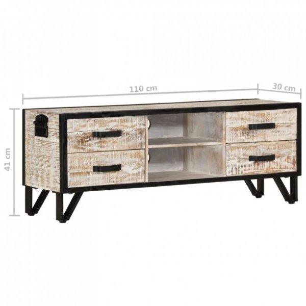Szafka pod telewizor, 110x30x41 cm, lite drewno akacjowe