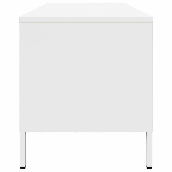 Szafka RTV, biała, 202x39x43,5 cm, stal walcowana na zimno