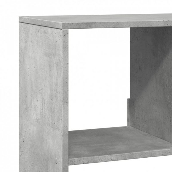 Regał, szarość betonu, 100x33x187,5 cm, materiał drewnopochodny