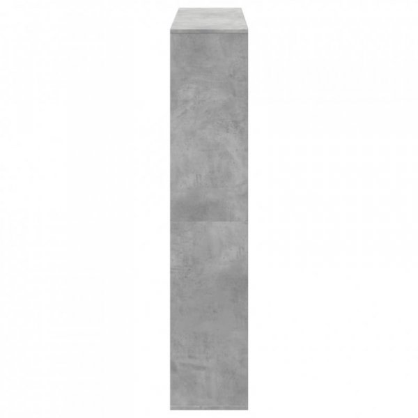 Regał, szarość betonu, 132x29x141,5 cm, materiał drewnopochodny