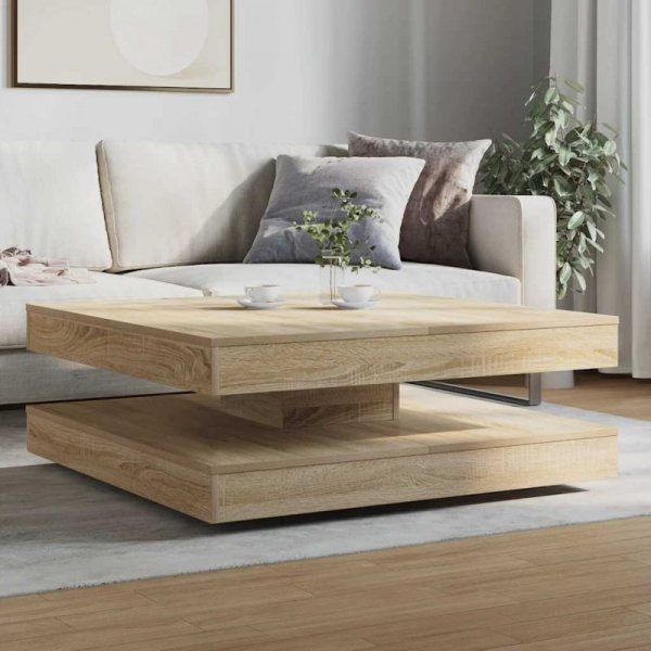 Stolik kawowy obrotowy 360 stopni Sonoma Oak 90x90x34,5 cm