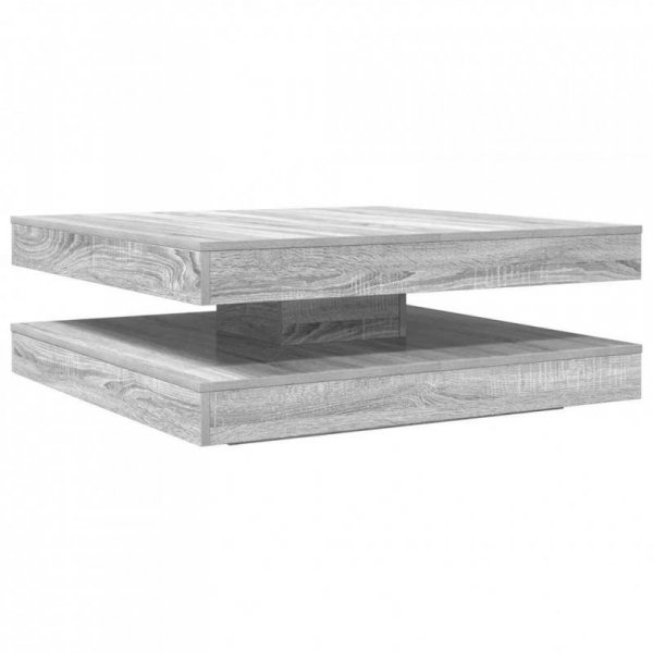 Stolik kawowy obrotowy 360 stopni Szary Sonoma 90x90x34,5 cm