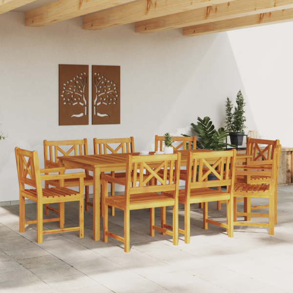 Krzesła  8 sztuk 56x55.5x90 cm z litego drewna akacjowego, Krzesła  2 sztuki 56x56x90 cm z litego drewna akacjowego