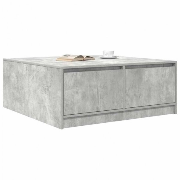 Stolik kawowy z szufladami Betonowy szary 100x100x40 cm