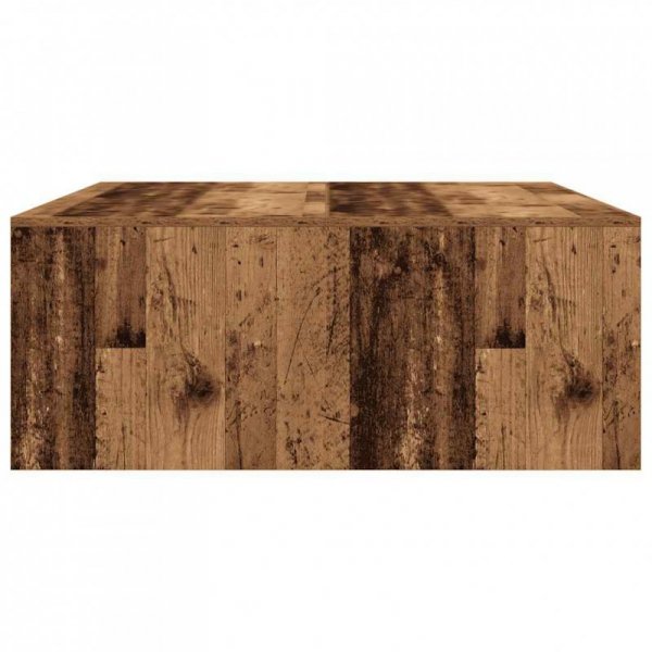 Stolik kawowy z szufladami Stare drewno 100x100x40 cm