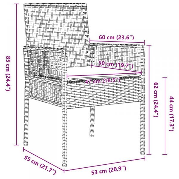 Zestaw mebli do jadalni  Zestaw 3 Beżowy Rattan, Metal Trwały