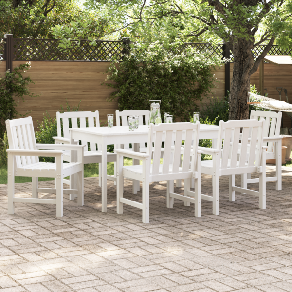 Krzesła jadalniane  6 szt. Białe 65.5x55.5x88 cm HDPE, Krzesła jadalniane  2 szt. Białe HDPE