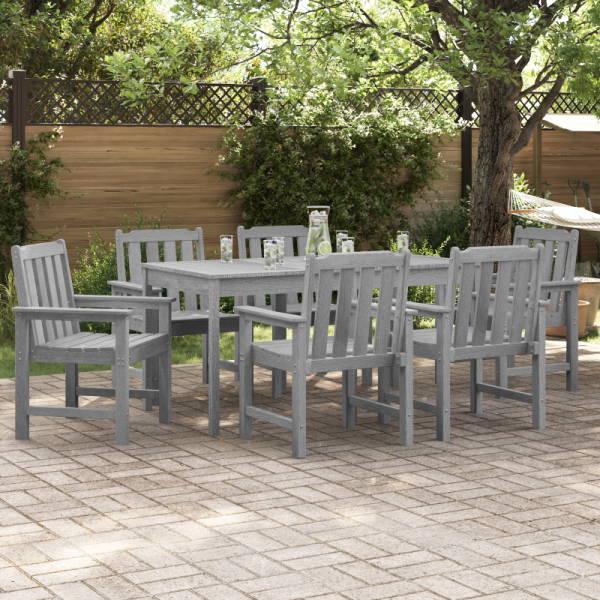 Krzesła do jadalni  6 szt. Jasnoszary 65.5x55.5x88 cm HDPE, Krzesła do jadalni  2 szt. Jasnoszary HDPE