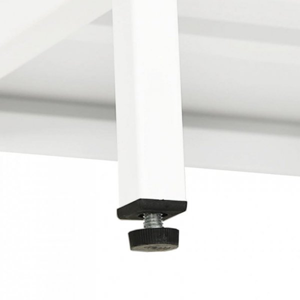 Szafka pod telewizor, biała, 105x35x52 cm, stal i szkło