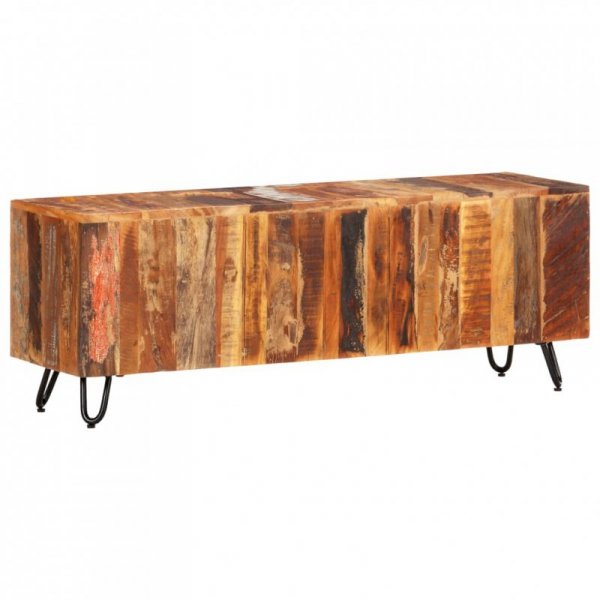 Szafka pod telewizor, 110x30x40 cm, lite drewno odzyskane