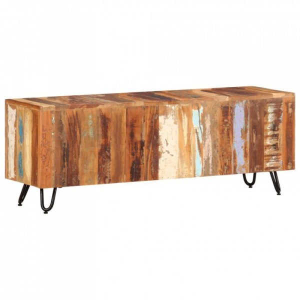 Szafka pod telewizor, 110x30x40 cm, lite drewno odzyskane