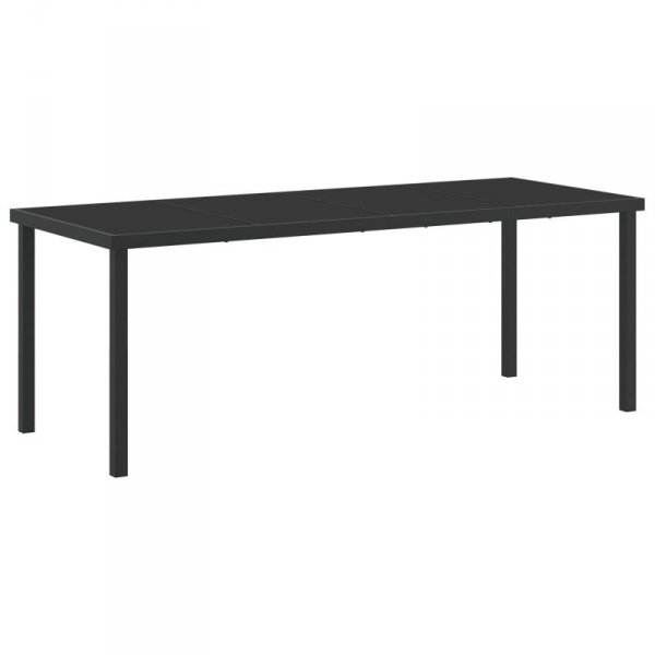 Zestaw Jadalniany  9 Części Czarny Rattan PVC
