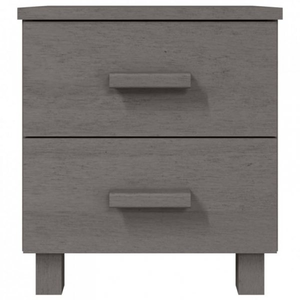 Szafki nocne HAMAR, 2 szt., jasnoszare, 40x35x44,5 cm, sosnowe