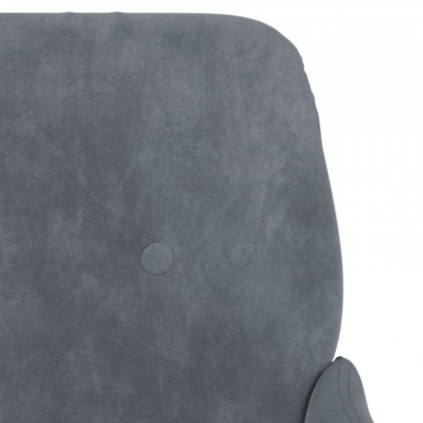 Fotel, ciemnoszary, 62x79x79 cm, obity aksamitem