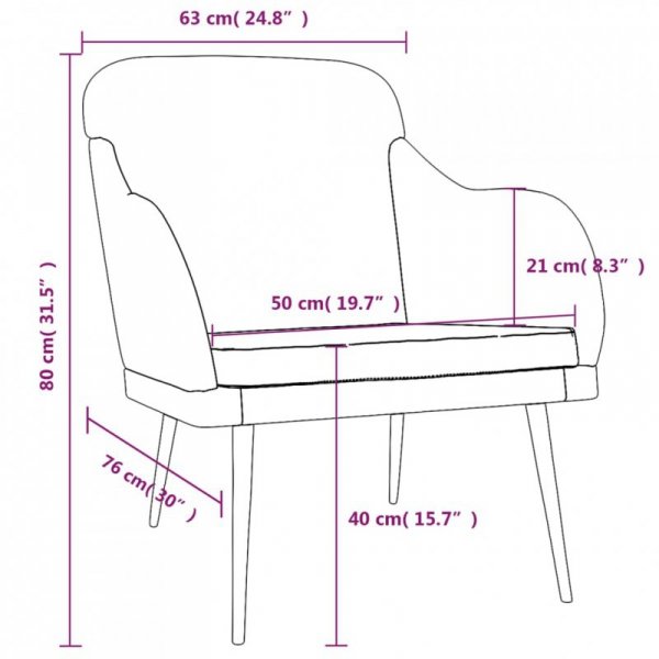 Fotel, ciemnoszary, 63x76x80 cm, obity aksamitem
