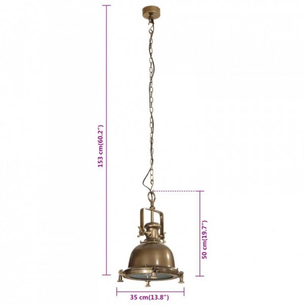 Lampa wisząca, 35x35x153 cm, aluminium